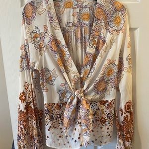 Free People Floral Blouse